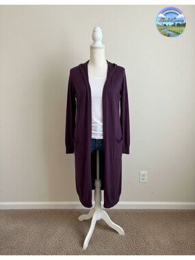 Open Front Maxi Long Knitted Cardigan Sweater with Pockets